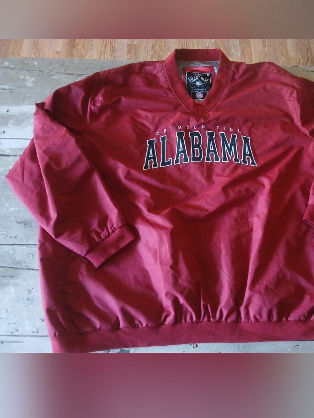Alabama Crimson Tide Franchise Club Red Pullover Windbreaker 4XL